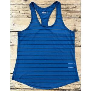 Zyia Active Women’s Size S Blue Striped Shear Blue Tank Top